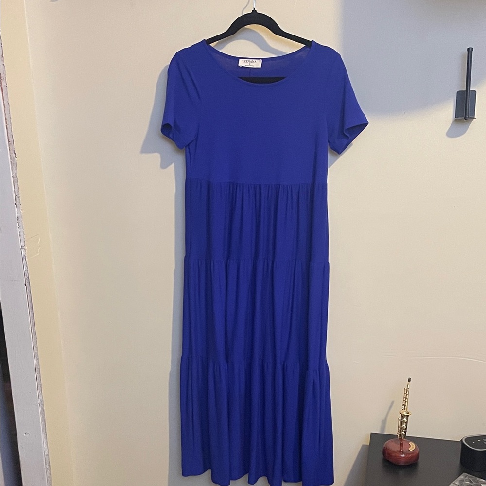 Zenana Outfitters Royal Blue Midi Dress